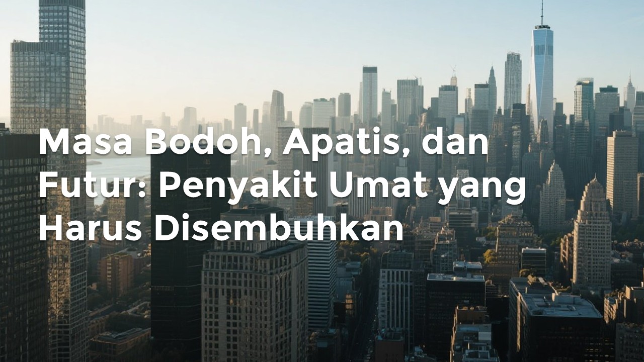 Masa Bodoh, Apatis, dan Futur: Penyakit Umat yang Harus Disembuhkan